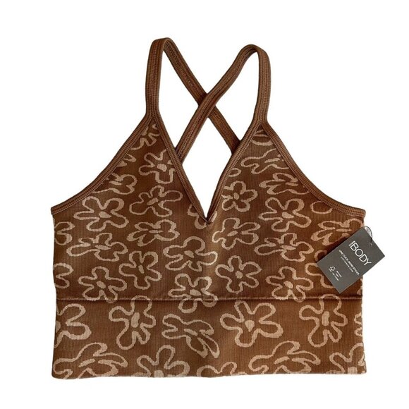COTTON ON Womens Size M Seamless Floral Jacquard Athletic Crop Top NWT - Picture 4 of 6